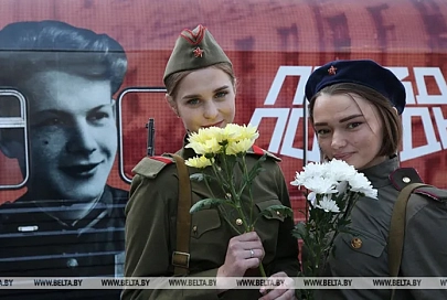 «Поезд Победы» прибыл на станцию Минск-Пассажирский