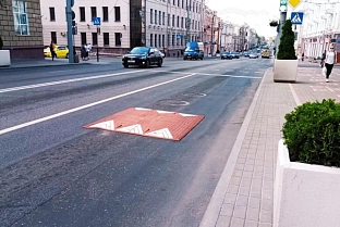"Подушки скорости" установили на Советской в Гомеле